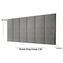 Ver imagem 2 de Painel Cabeceira Box Lorena King 1,95 Million Cinza - Comprar Moveis em Casa