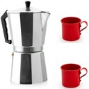 Ver imagem 1 de Cafeteira Tipo Italiana para 9 Cafezinhos com 2 Canequinhas Utensilios do Chef
