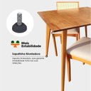 Ver imagem 6 de Mesa para Sala de Jantar 90cm Slim Madeira Marrom/Castanho