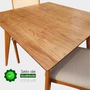 Ver imagem 7 de Mesa para Sala de Jantar 90cm Slim Madeira Marrom/Castanho