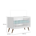 Ver imagem 5 de Quarto para Bebê Completo 3 Peças Guarda-Roupa, Cômoda e Berço Q Encanto Retro Branco/Acetinado