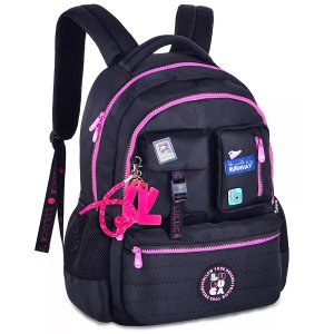 Mochila Escolar de Costas Luluca Lu24636 Clio Style Preto
