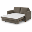 Ver imagem 3 de Sofá Cama Casal 2 Lugares com Colchão 150cm em Veludo - Prata