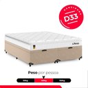 Ver imagem 4 de Cama Box Baú Queen Bipartido Bege + Colchão Life D33 Pillow Top 61x158x188cm Branco - e-Shop Casa