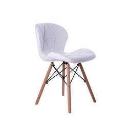 Kit 02 Cadeiras Estofada Jantar Charles Eames Eiffel Slim Wood Confort Branco - 3