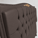 Ver imagem 3 de Cabeceira Cama Casal King Greta 195cm Estofada Corino Design Clássico