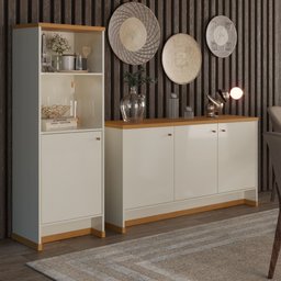 Conjunto Escritório Buffet e Armário Berlin - Vianossa - 5