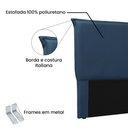 Ver imagem 3 de Cabeceira Cama Box Casal 140 Cm Garden Veludo S04 Cor Azul Marinho