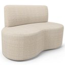 Ver imagem 1 de Sofá 2 Lugares Orgânico para Sala de Estar Living Larissa L02 Linho Palha - Lyam Decor