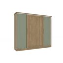 Ver imagem 1 de Guarda Roupa 4 Portas de Correr e 4 Gavetas N565 Nogueira/verde Oliva - Kappesberg