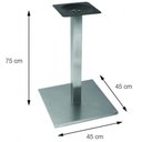 Ver imagem 3 de Base de Mesa Inox Quadrada 75cm