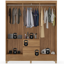 Ver imagem 2 de Guarda-Roupa Casal 6 Portas 2 Gavetas 149 cm Fast Amendola Touch