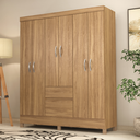Ver imagem 7 de Guarda-Roupa Casal 6 Portas 2 Gavetas 149 cm Fast Amendola Touch