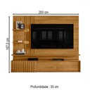Ver imagem 4 de Estante para Tv até 65 Polegadas Atena 2 Portas Cumaru - Madetec