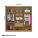 Ver imagem 4 de Guarda-Roupa Aspen 6 Portas Aramóveis