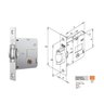 Fechadura Stam 1005 Tetra Rolete Quadrada Cromada Porta Pivotante Externa - 2