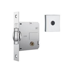 Fechadura Stam 1005 Tetra Rolete Quadrada Cromada Porta Pivotante Externa - 1