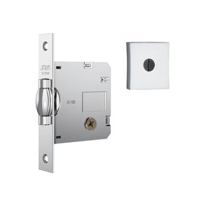 Fechadura Stam 1005 Tetra Rolete Quadrada Cromada Porta Pivotante Externa