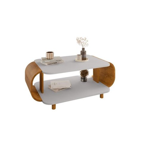 Mesa de Centro Floripa Off-white/naturalle - Bechara