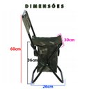 Ver imagem 4 de Cadeira Bolsa 2 Em 1 Banquinho Dobravel Pescaria Camping Praia Acampamento Ar Livre Fila Descanso Po