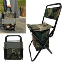 Ver imagem 2 de Cadeira Bolsa 2 Em 1 Banquinho Dobravel Pescaria Camping Praia Acampamento Ar Livre Fila Descanso Po