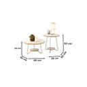 Ver imagem 5 de Conjunto Mesa de Centro e Apoio Liz Off White com Freijó–Ej Móveis