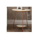 Ver imagem 4 de Conjunto Mesa de Centro e Apoio Liz Off White com Freijó–Ej Móveis