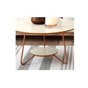 Ver imagem 3 de Conjunto Mesa de Centro e Apoio Liz Off White com Freijó–Ej Móveis