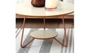 Ver imagem 3 de Conjunto Mesa de Centro e Apoio Liz Off White com Freijó–Ej Móveis