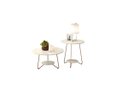 Ver imagem 1 de Conjunto Mesa De Centro E Apoio Liz Off White – EJ Móveis