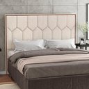 Ver imagem 2 de Cabeceira Cama Box Casal 140 cm P05 Londres Linho Bege Claro - Lyam Decor