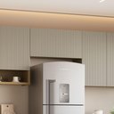 Ver imagem 1 de Armário Aéreo Modular Geladeira 1 Porta Basculante Nesher Simone Mendes 80cm Mdf Carvalho/greige