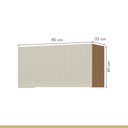 Ver imagem 4 de Armário Aéreo Modular Geladeira 1 Porta Basculante Nesher Simone Mendes 80cm Mdf Carvalho/greige