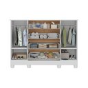 Ver imagem 5 de Cômoda Infantil 125cm 2 Portas com Vidro e 4 Gavetas Bombom Multimóveis Mp4465 Branco/madeirado