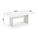 Ver imagem 3 de Mesa de Escritório para Reunião 6 Lugares 180x90cm Studio Branco