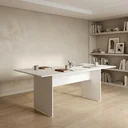 Ver imagem 1 de Mesa de Escritório para Reunião 6 Lugares 180x90cm Studio Branco