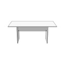 Ver mais imagens de Mesa de Escritório para Reunião 6 Lugares 180x90cm Studio Branco