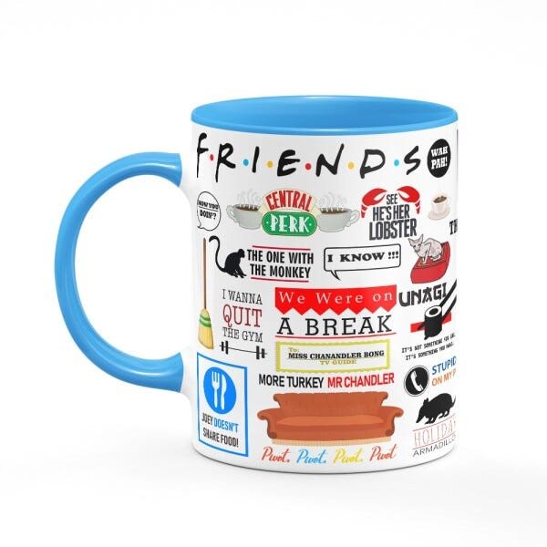 Caneca Friends Icons Moments B-blue