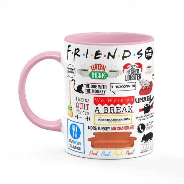 Caneca Friends Icons Moments B-pink