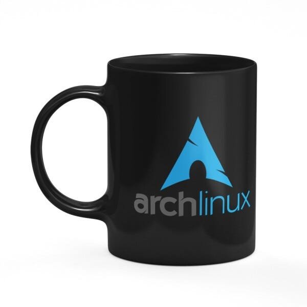 Caneca Arch Linux preta