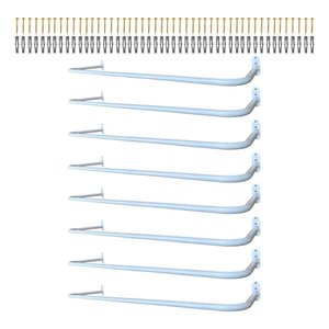 8 Araras Cabideiro 1m Fixas de Parede Estilo Moderno Aço Residência Loja Material Resistente
