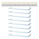 Ver imagem 1 de 8 Araras Cabideiro 1m Fixas de Parede Estilo Moderno Aço Residência Loja Material Resistente