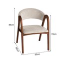 Ver imagem 6 de Kit 2 Poltronas Valentina Madeira Maciça Assento em Veludo Bege Ideal Decor