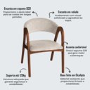 Ver imagem 4 de Kit 2 Poltronas Valentina Madeira Maciça Assento em Veludo Bege Ideal Decor