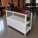 Ver imagem 2 de Bancada Ilha para Cozinha Design Industrial 1,80m x 80cm
