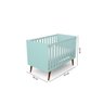 Quarto Bebê Smart 3 Portas com Berço Smart Verde Menta -Retro- Fiorello - 4
