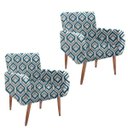 Ver imagem 1 de Kit 2 Poltrona Decorativa Liz Marinho B1 – Beatriz Decor