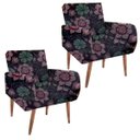 Ver imagem 1 de Kit 2 Poltrona Decorativa Liz Flor – Beatriz Decor