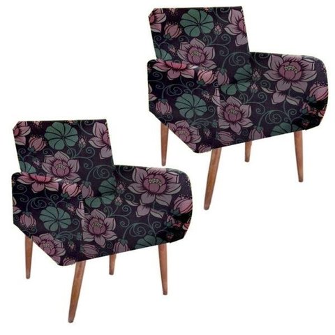 Kit 2 Poltrona Decorativa Liz Flor – Beatriz Decor