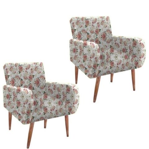 Kit 2 Poltrona Decorativa Liz Floral 25 – Beatriz Decor